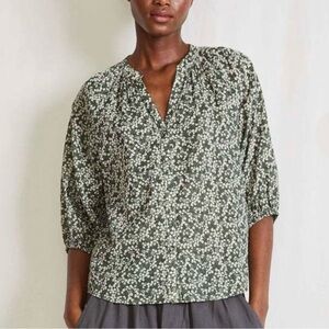 Apiece Apart Mitte Top in Deep Sage Bouquet Size Medium